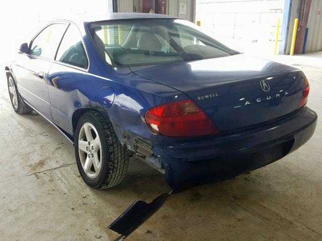 19UYA42692A005835 - 2002 ACURA 3.2CL TYPE BLUE photo 3
