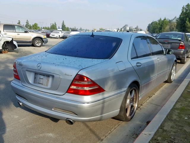 WDBNG70J12A298203 - 2002 MERCEDES-BENZ S 430 SILVER photo 4