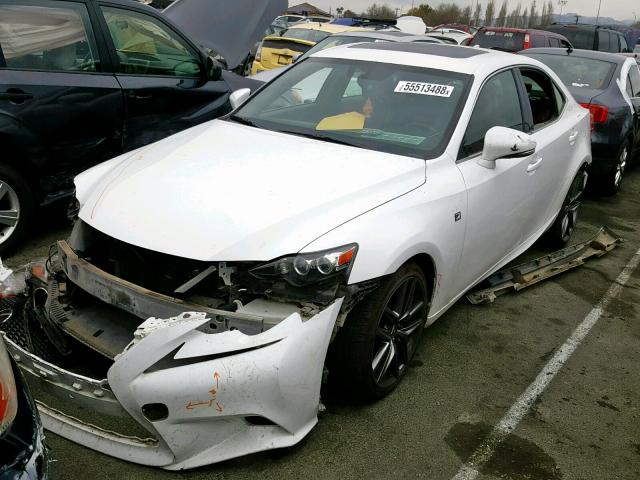 JTHBF1D20E5029810 - 2014 LEXUS IS 250 WHITE photo 2