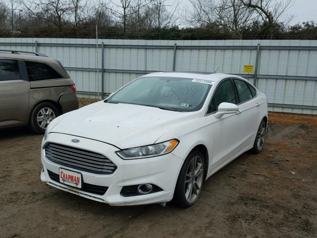 3FA6P0K92ER154174 - 2014 FORD FUSION TIT WHITE photo 2