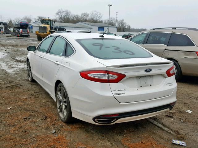 3FA6P0K92ER154174 - 2014 FORD FUSION TIT WHITE photo 3