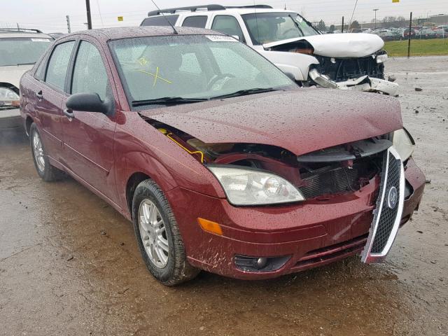 1FAFP34N77W113115 - 2007 FORD FOCUS ZX4 MAROON photo 1