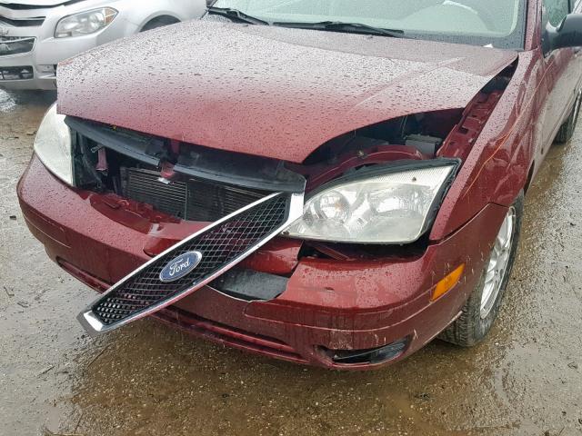 1FAFP34N77W113115 - 2007 FORD FOCUS ZX4 MAROON photo 9