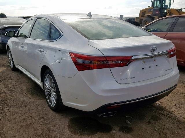 4T1BK1EB7GU203498 - 2016 TOYOTA AVALON XLE WHITE photo 3