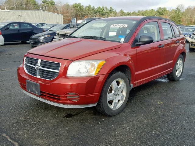 1B3HB48B28D774184 - 2008 DODGE CALIBER SX RED photo 2