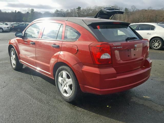 1B3HB48B28D774184 - 2008 DODGE CALIBER SX RED photo 3