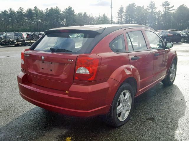 1B3HB48B28D774184 - 2008 DODGE CALIBER SX RED photo 4