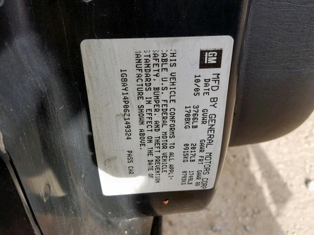 1G8AY14P06Z149324 - 2006 SATURN ION REDLIN BLACK photo 10