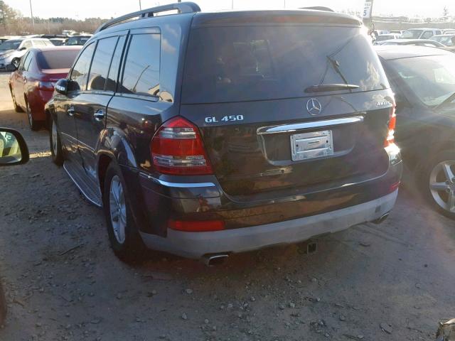 4JGBF71E77A221654 - 2007 MERCEDES-BENZ GL 450 4MA BLACK photo 3