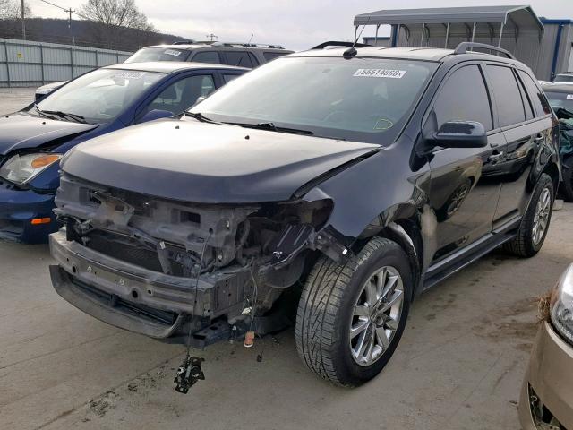 2FMDK3J94CBA22124 - 2012 FORD EDGE SEL BLACK photo 2