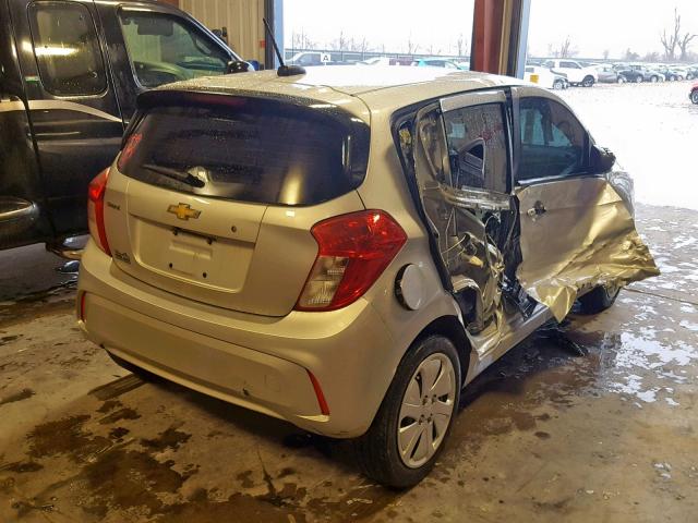 KL8CB6SAXHC729044 - 2017 CHEVROLET SPARK LS SILVER photo 4