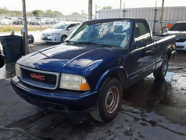 1GTCS14X5WK518591 - 1998 GMC SONOMA BLUE photo 2