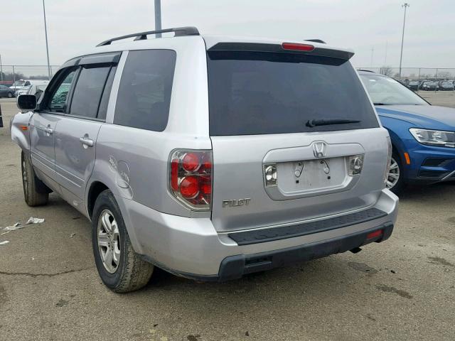 5FNYF28278B006099 - 2008 HONDA PILOT VP SILVER photo 3