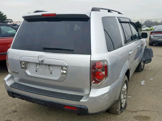 5FNYF28278B006099 - 2008 HONDA PILOT VP SILVER photo 4