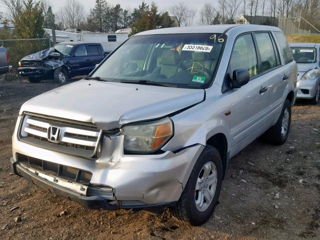 2HKYF18106H510963 - 2006 HONDA PILOT LX GRAY photo 2