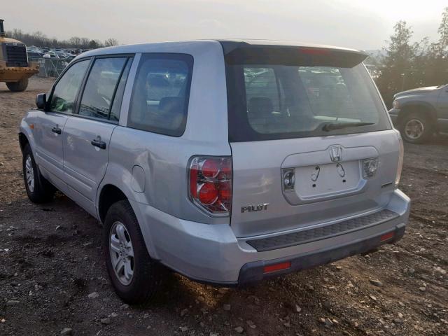 2HKYF18106H510963 - 2006 HONDA PILOT LX GRAY photo 3