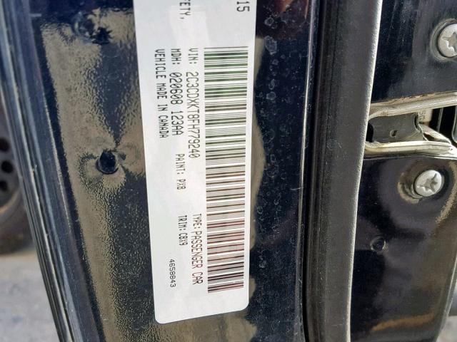 2C3CDXKT8FH779240 - 2015 DODGE CHARGER PO BLACK photo 10