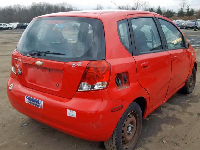 KL1TD66606B679580 - 2006 CHEVROLET AVEO BASE Qırmızı foto 4