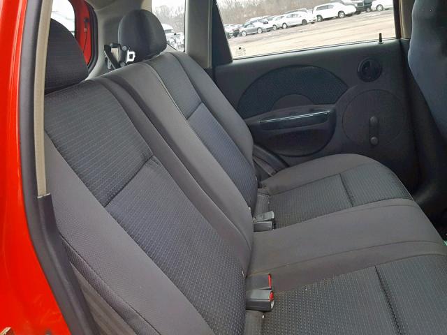 KL1TD66606B679580 - 2006 CHEVROLET AVEO BASE Qırmızı foto 6
