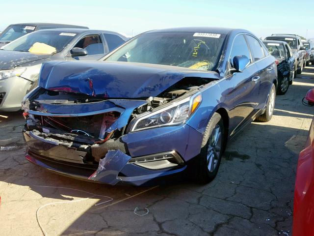 5NPE24AA5FH125831 - 2015 HYUNDAI SONATA ECO BLUE photo 2