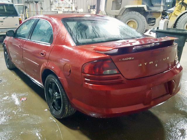 1B3EL76R23N526196 - 2003 DODGE STRATUS R/ MAROON photo 3