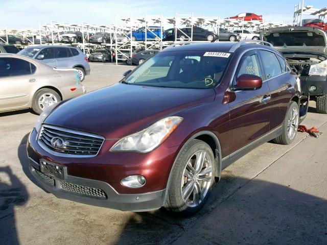 JN1AJ0HR1BM851002 - 2011 INFINITI EX35 BASE MAROON photo 2