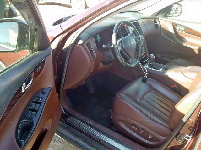 JN1AJ0HR1BM851002 - 2011 INFINITI EX35 BASE MAROON photo 9