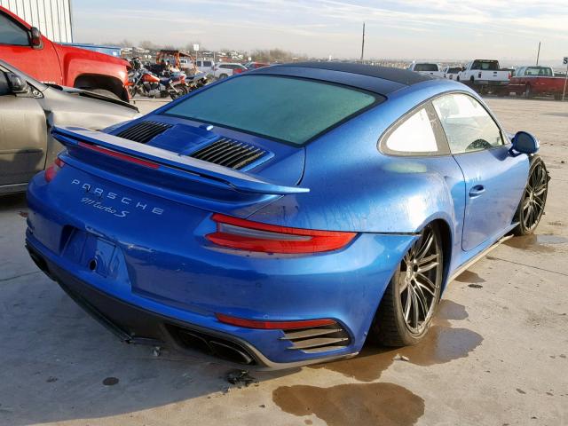 WP0AD2A94HS167558 - 2017 PORSCHE 911 TURBO BLUE photo 4