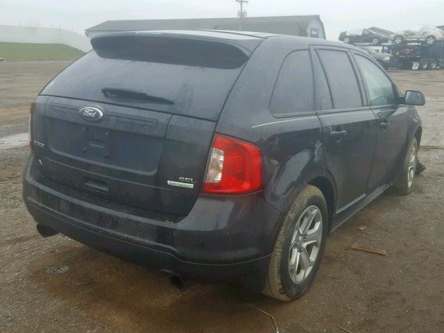 2FMDK3J91DBA29100 - 2013 FORD EDGE SEL BLACK photo 4