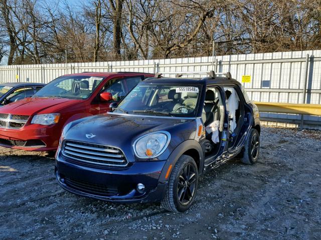 WMWZB3C57DWR35588 - 2013 MINI COOPER COU BLUE photo 2