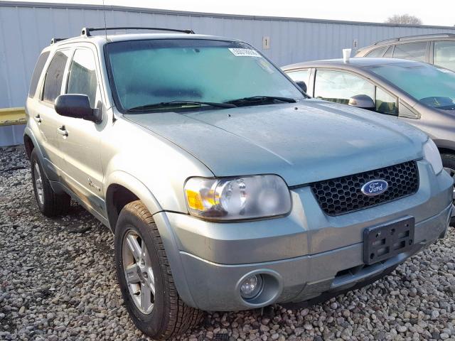 1FMCU96H16KC73606 - 2006 FORD ESCAPE HEV GREEN photo 1