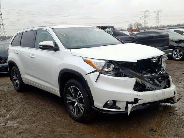 5TDJKRFH5GS300012 - 2016 TOYOTA HIGHLANDER Սպիտակ լուսանկար 1