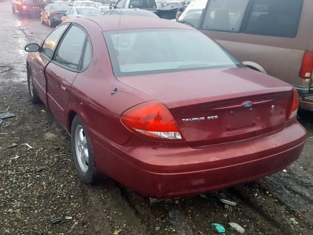 1FAFP55254G199515 - 2004 FORD TAURUS SES RED photo 3