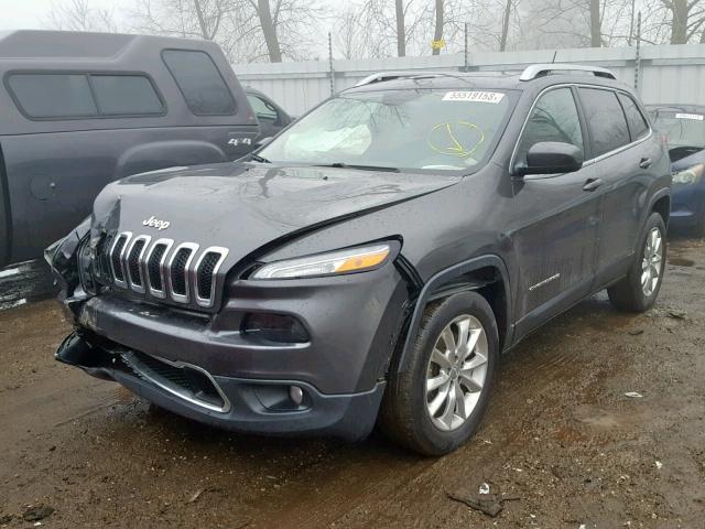 1C4PJMDB3EW233910 - 2014 JEEP CHEROKEE L GRAY photo 2