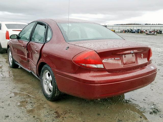 1FAFP55S74G157542 - 2004 FORD TAURUS SES MAROON photo 3