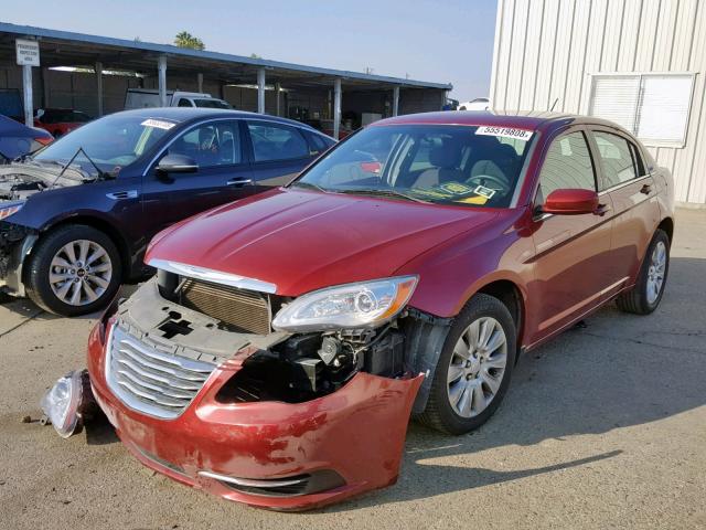 1C3CCBAB0EN231060 - 2014 CHRYSLER 200 LX BURGUNDY photo 2