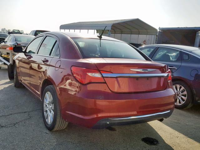 1C3CCBAB0EN231060 - 2014 CHRYSLER 200 LX BURGUNDY photo 3