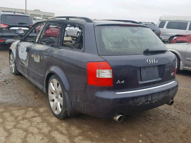 WAUVC68E23A168072 - 2003 AUDI A4 1.8T AV BLACK photo 3