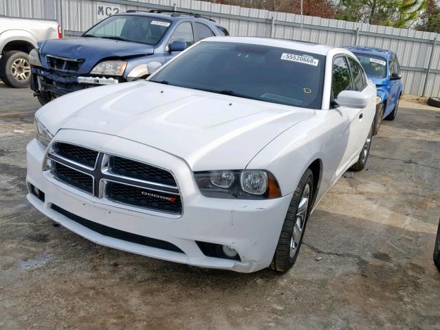 2C3CDXHG0DH523035 - 2013 DODGE CHARGER SX WHITE photo 2