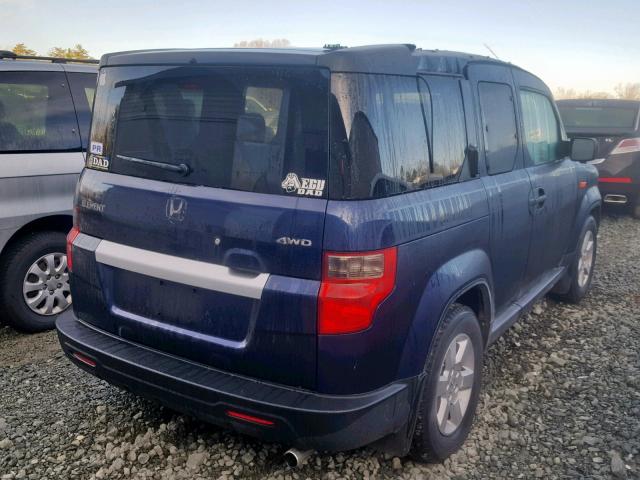 5J6YH2H76AL004833 - 2010 HONDA ELEMENT EX BLUE photo 4