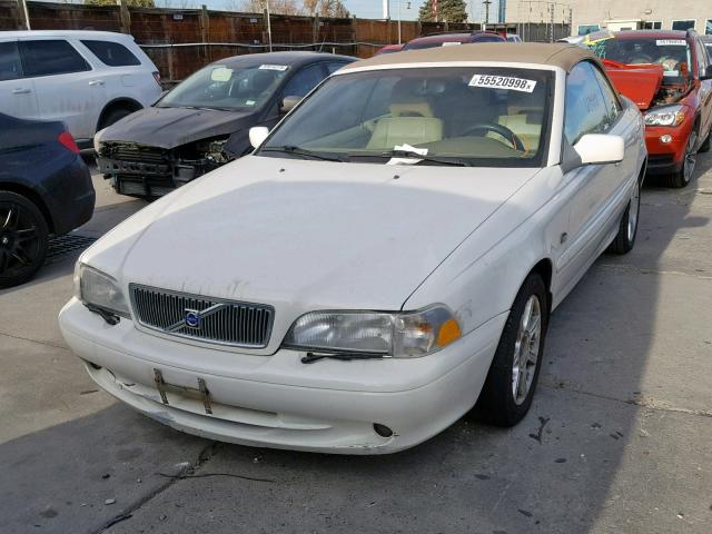 YV1NC56D71J022250 - 2001 VOLVO C70 TURBO WHITE photo 2