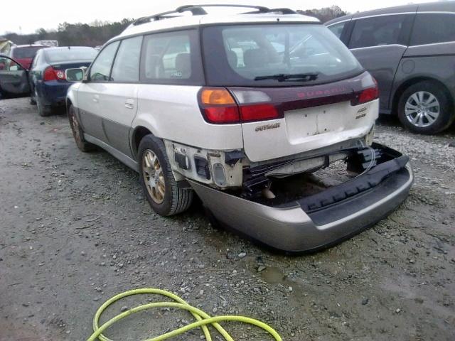 4S3BH806517618024 - 2001 SUBARU LEGACY OUT WHITE photo 3