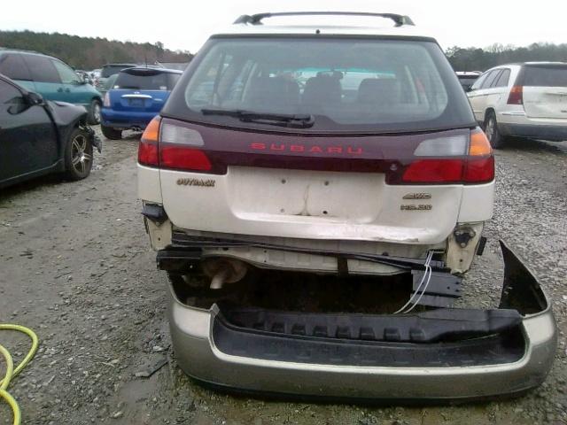 4S3BH806517618024 - 2001 SUBARU LEGACY OUT WHITE photo 9