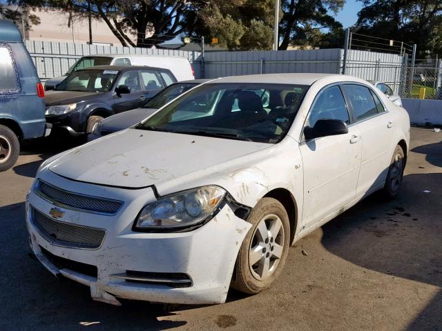 1G1ZG57BX8F231836 - 2008 CHEVROLET MALIBU LS WHITE photo 2