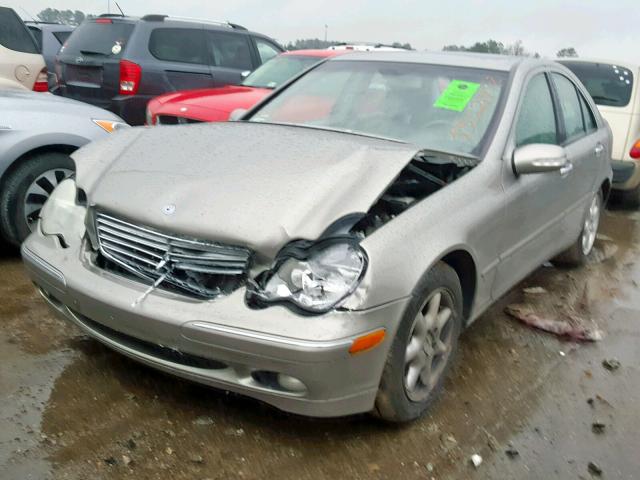 WDBRF61J53A416350 - 2003 MERCEDES-BENZ C 240 BEIGE photo 2