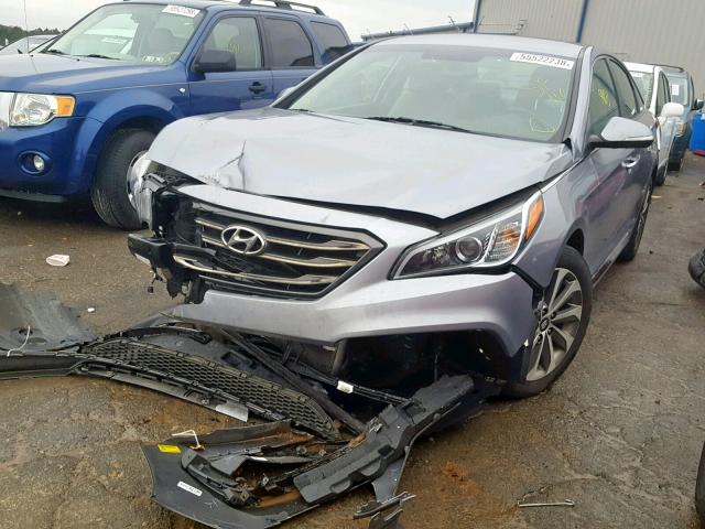 5NPE34AF0GH312825 - 2016 HYUNDAI SONATA SPO GRAY photo 2