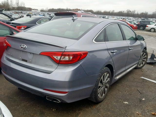 5NPE34AF0GH312825 - 2016 HYUNDAI SONATA SPO GRAY photo 4