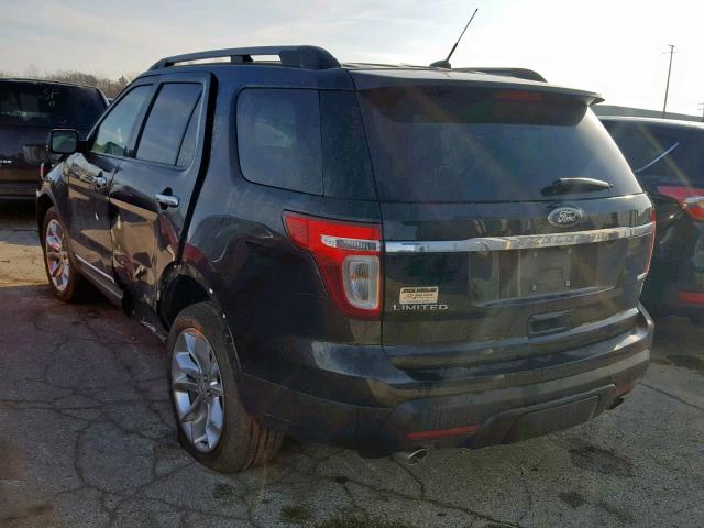 1FM5K8F80FGB56885 - 2015 FORD EXPLORER L BLACK photo 3