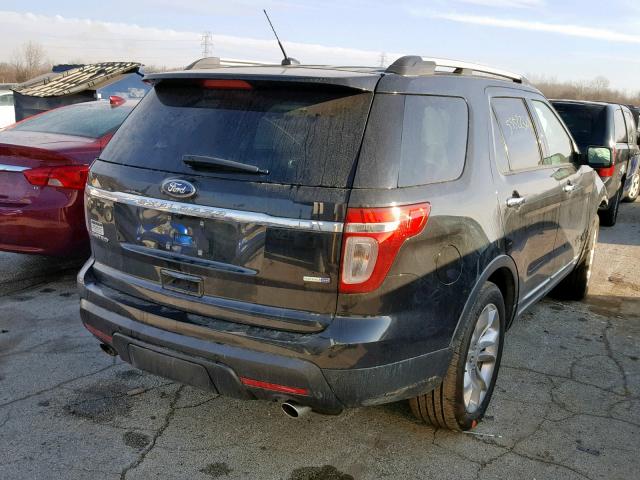 1FM5K8F80FGB56885 - 2015 FORD EXPLORER L BLACK photo 4