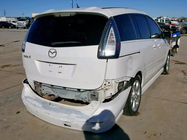 JM1CR293590328443 - 2009 MAZDA 5 WHITE photo 4